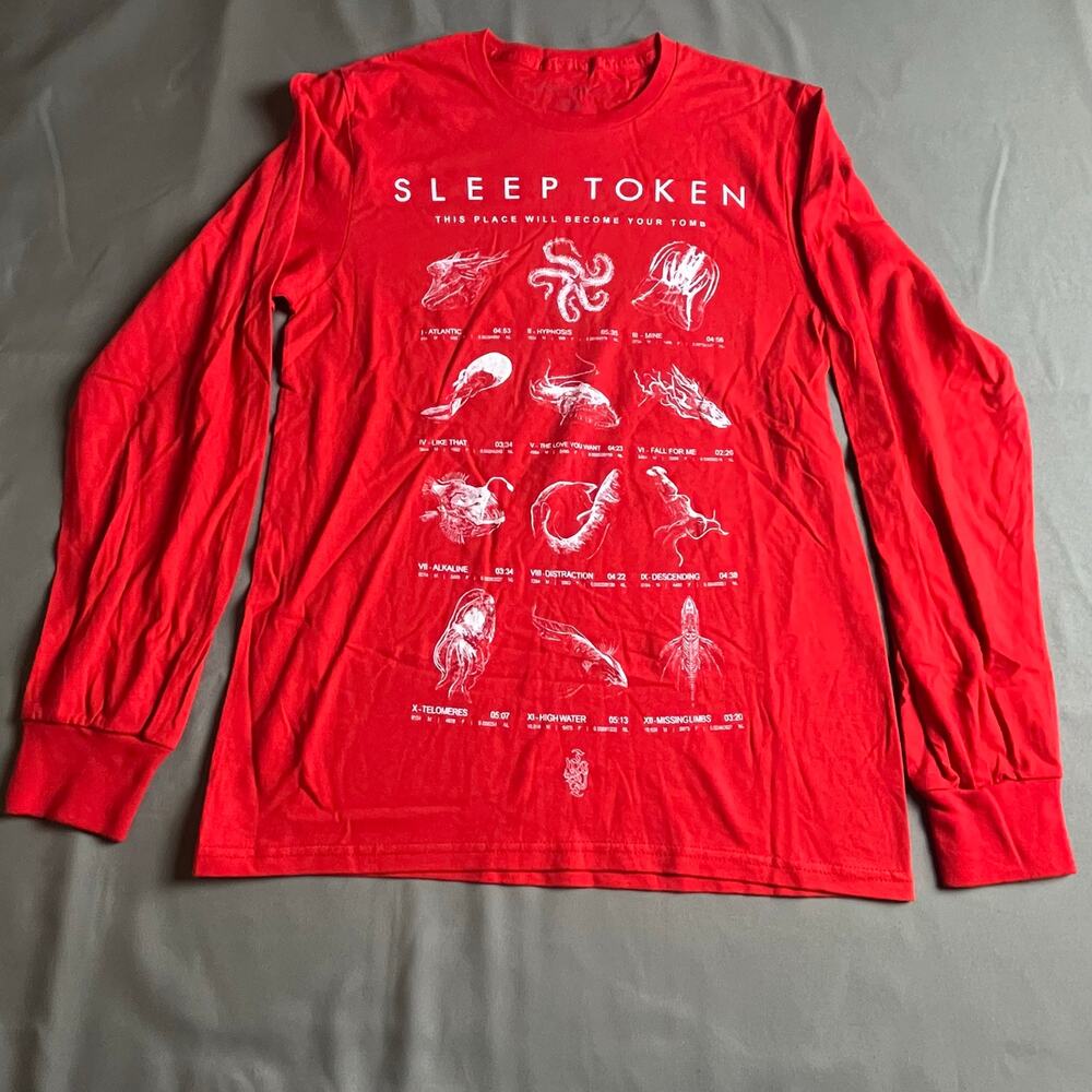 Sleep Token Shirt Red Small Long Sleeve This Place Will Become Your Tomb